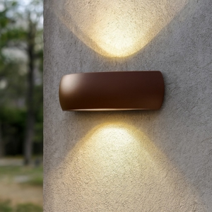 Giove ap1 ideal lux applique da esterno ip54 marrone design curvo