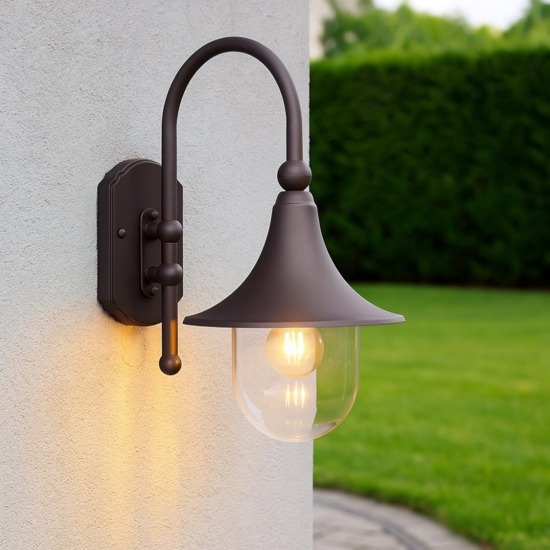 Cima ap1 applique lanterna da esterno marrone ideal lux