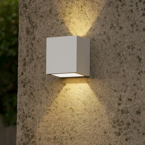 Argo ap2 4000k ideal lux applique da esterno ip65 led 10w 4000k metallo bianco