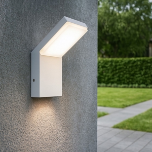 Ideal lux style ap 3000k applique da esterno bianca led 9w 3000k bice ip54