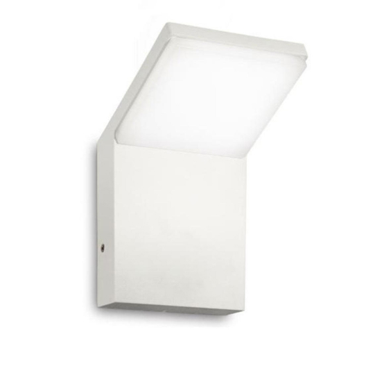 Ideal lux style ap 3000k applique da esterno bianca led 9w 3000k bice ip54