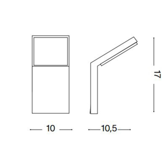 Ideal lux style ap 3000k applique da esterno bianca led 9w 3000k bice ip54