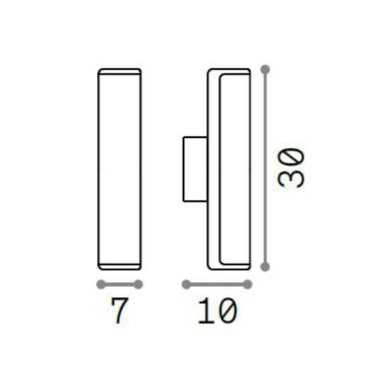 Ideal lux etere ap applique da esterno corten led 10w 3000k ip44
