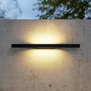 Linea ap d104 ideal lux applique da esterno led 20w 3000k nera rettangolare