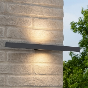 Applique da esterno led 23w 3000k ideal lux antracite linea ap d144