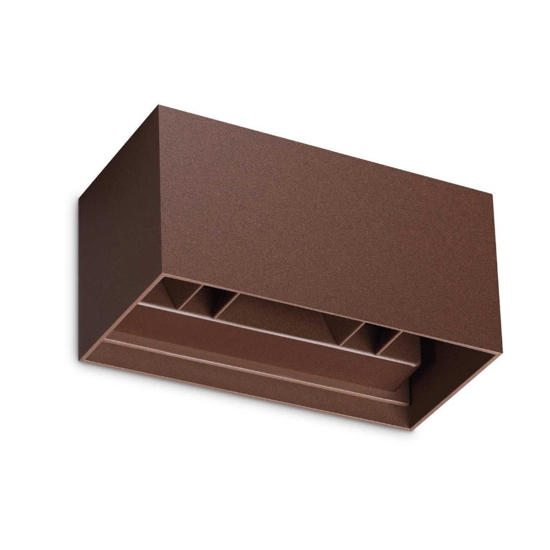 Atom ap d20 ideal lux applique da esterno orientabile ip54 corten marrone led 3000k