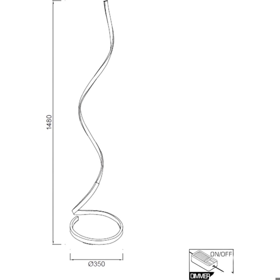 Piantana led dimmerabile design moderna per soggiorno