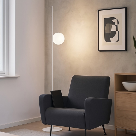 Kimia stilnovo lampada da terra led 25w 3000k bianca