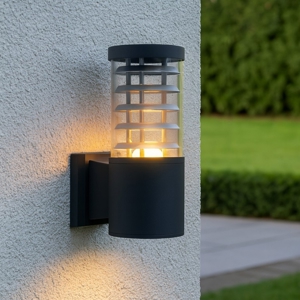 Tronco ap1 ideal lux applique da esterno antracite vetro pirex ip44