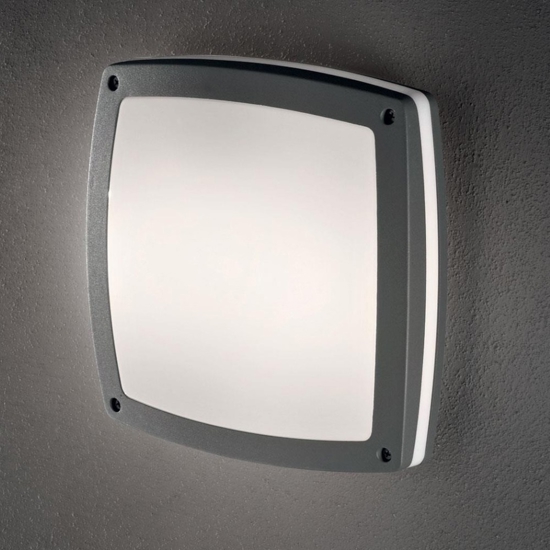 Cometa ap3 applique per esterno quadrato antracite ip54 30cm ideal lux
