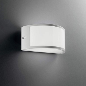Rex-1 ap1 applique da esterno ip44 bianco curvo ideal lux