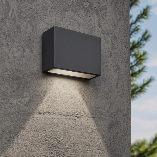 Tetris-1 ap1 ideal lux applique da esterno squadrato antracite ip44