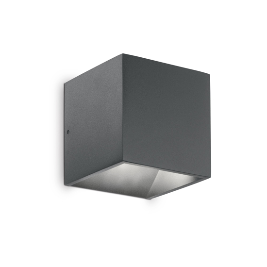 Rubik ap 4000k ideal lux applique cubo per esterno led 8,5w ip54 antracite