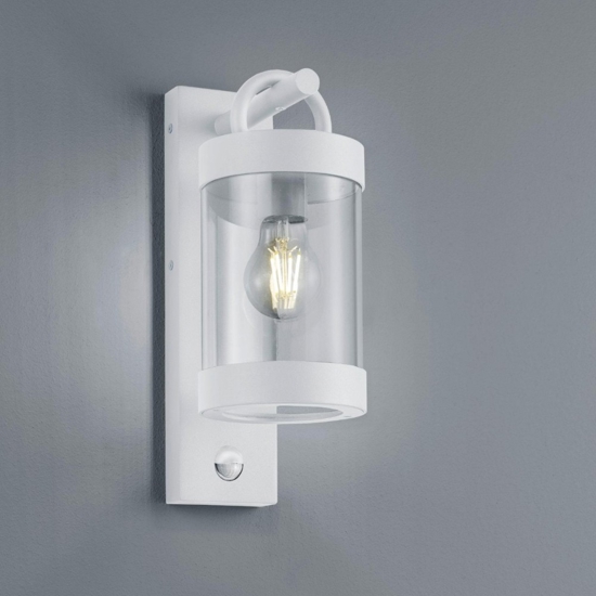 Applique bianco da esterno con sensore di movimento crepuscolare