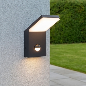 Style ap sensor applique da esterno antracite led 9w 4000k sensore di movimento