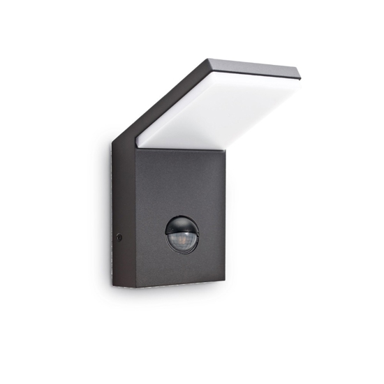 Style ap sensor applique da esterno antracite led 9w 4000k sensore di movimento