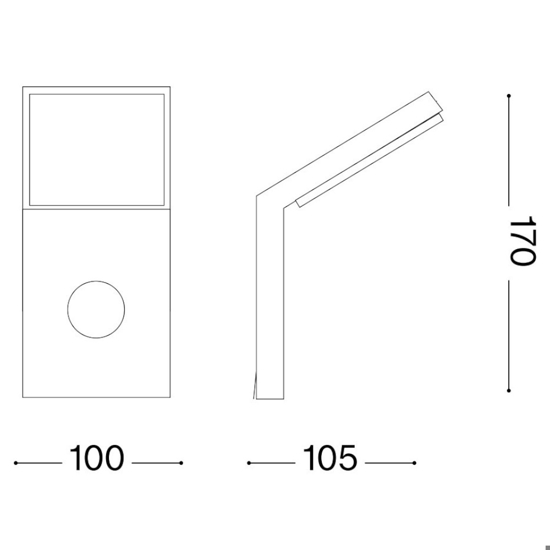 Style ap applique da esterno antracite led 3000k sensore di movimento ideal lux