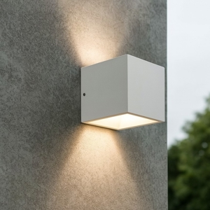 Rubik ap 3000k ideal lux applique da esterno cubo bianco led 8,5w ip54