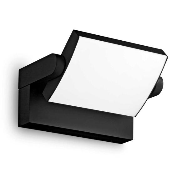 Applique da esterno ideal lux swipe ap orientabile nero