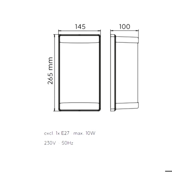 Applique per esterno da parete bianca moderna ip44