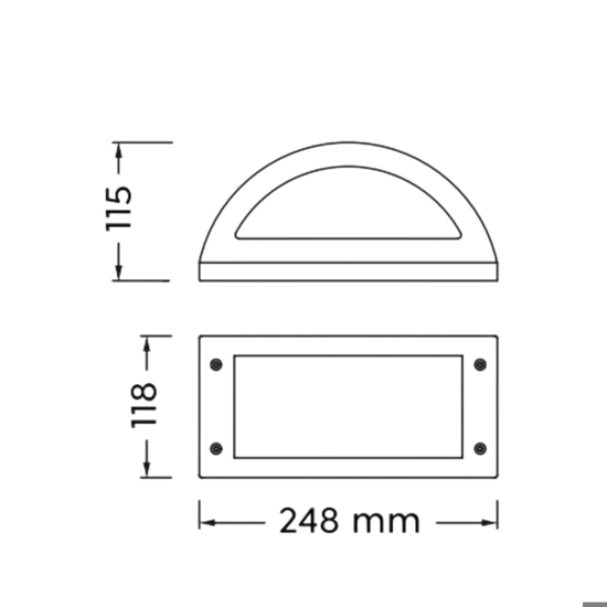 Applique da esterno antracite moderna 12w 3000k