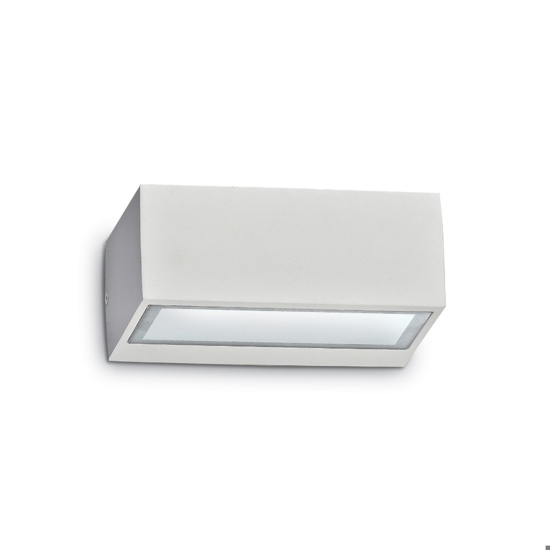 Twin ap1 ideal lux applique da esterno ip44 bianco rettengolare