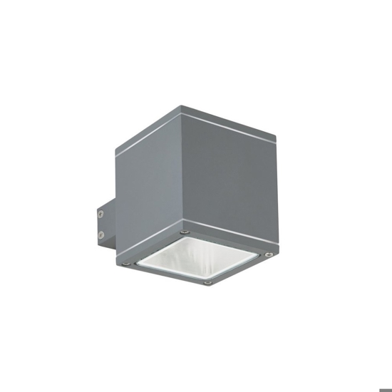 Snif ap1 square applique cubo per esterno grigio ideal lux