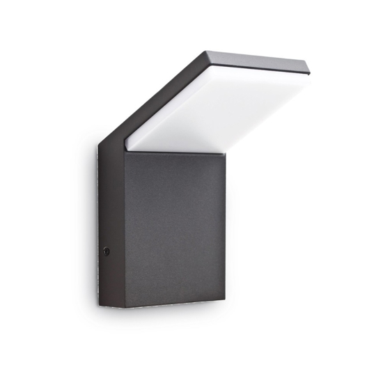 Ideal lux style pa applique illuminazione per esterno antracite led 9w 4000k