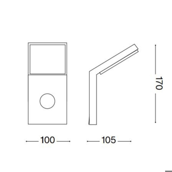 Style ap sensor 4000k applique da esterno bianco led 4000k sensore di movimento