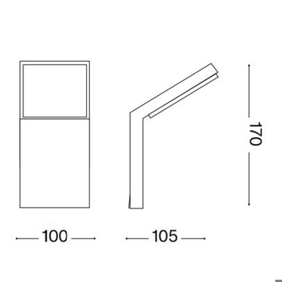Style ap 4000k applique da esterno bianco led 9w ideal lux
