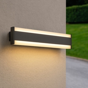 Applique da esterno antracite led 8w tricolor rettangolare ip54