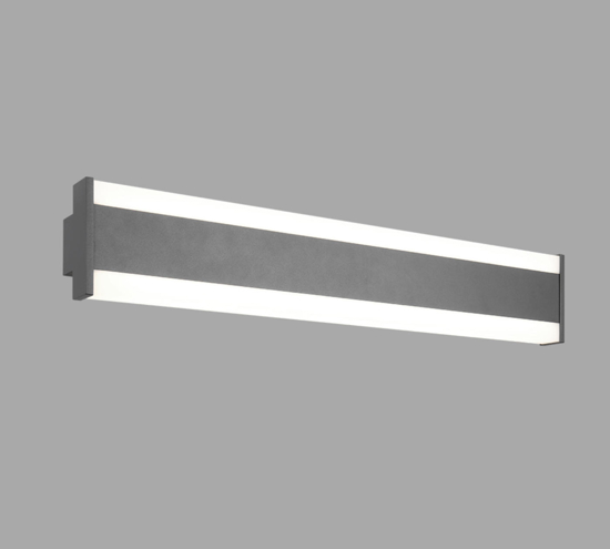 Applique da esterno antracite led 8w tricolor rettangolare ip54