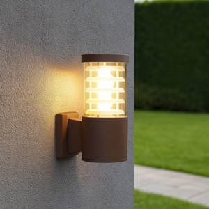 Tronco ap1 ideal lux applique da esterno marrone ip44 e27