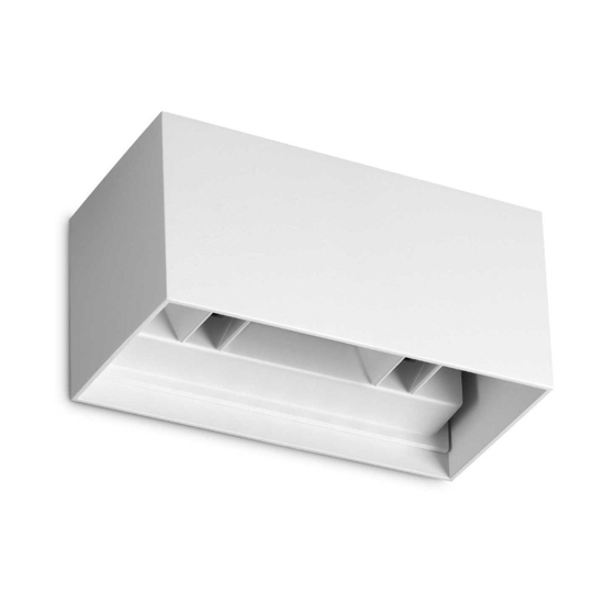 Atom ap d20 ideal lux applique da esterno doppio fascio di luce led 3000k bianca
