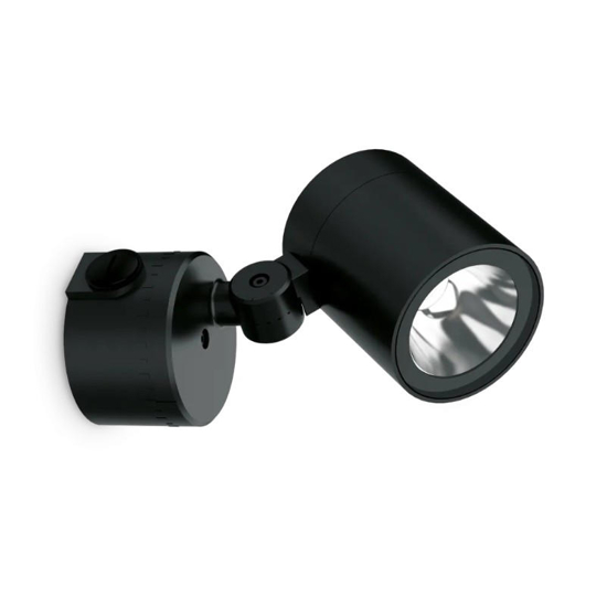 O-zone ap ideal lux applique per esterno ip66 orientabile nera led