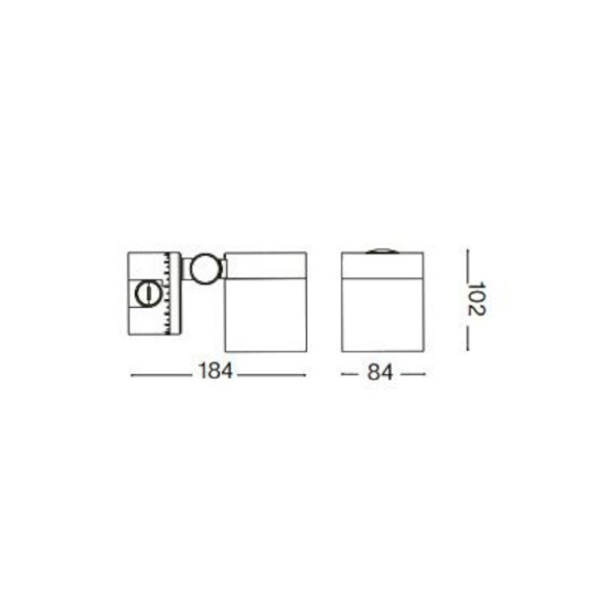 O-zone ap ideal lux applique per esterno ip66 orientabile nera led