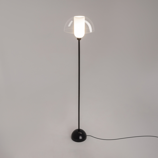 Maytoni lampada da terra moderna nera per salotto minimale h139 cm