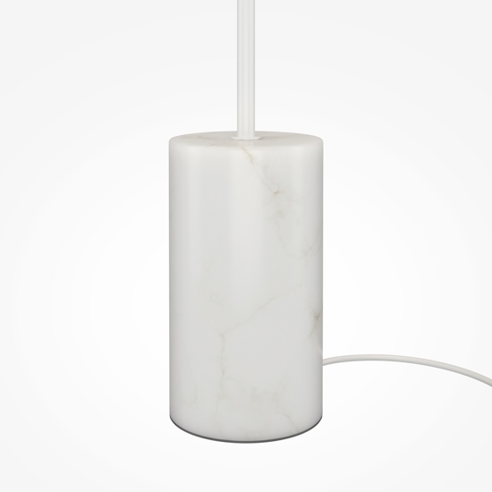 Lampada da terra moderna maytoni kyoto led 3000k base in marmo bianco h145 cm