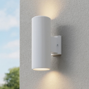 Maytoni rando applique da esterno ip54 bianco cilindrico