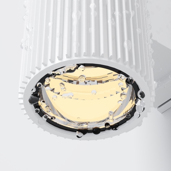 Maytoni rando applique da esterno ip54 bianco cilindrico