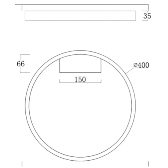 Maytoni rim plafoniera da cucina rotonda minimal led 4000k