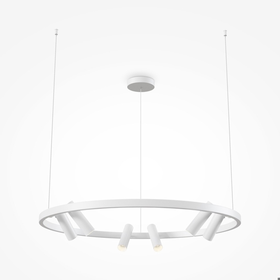 Maytoni satellite lampadario moderno rotondo bianco led 3000k