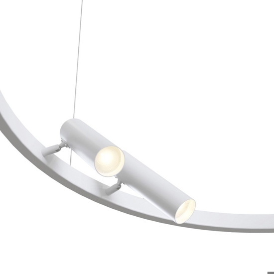 Maytoni satellite lampadario moderno rotondo bianco led 3000k
