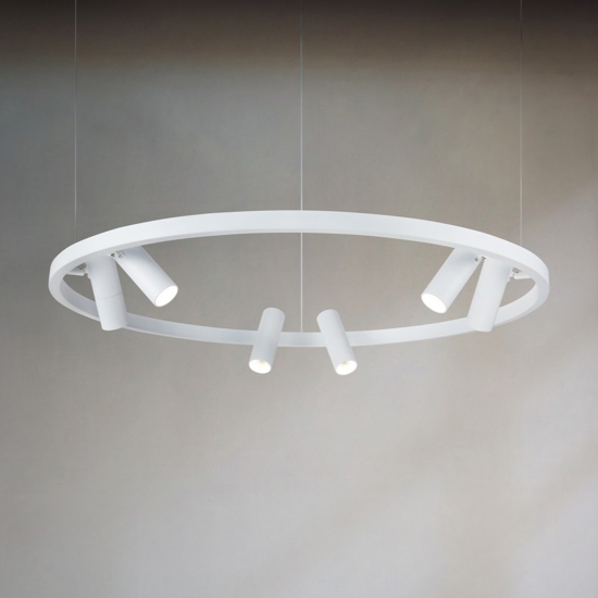 Maytoni satellite lampadario moderno rotondo bianco led 3000k