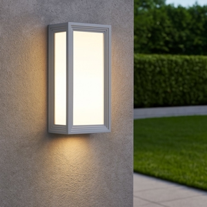 Applique per esterno bianco rettangolare fp