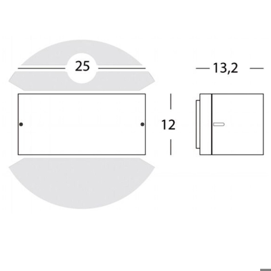 Applique per esterno moderno grigio ip54