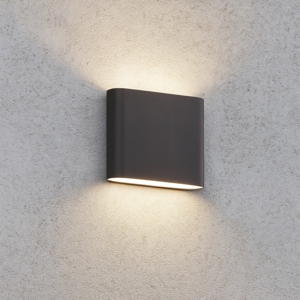 Applique da esterno led 12w 3000k antracite moderna ip54