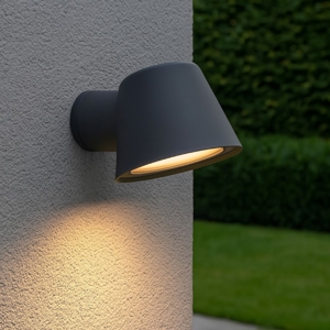 Applique da esterno grigio scuro moderna luce verso il basso