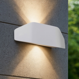 Applique per esterno moderna bianco design sagomato