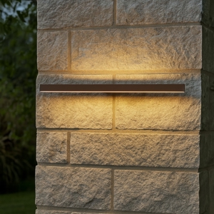 Applique da esterno marrone corten moderna led 24w 3000k